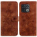 OnePlus 10 Pro 5G Lily Embossed Leather Phone Case - Brown