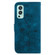 OnePlus Nord 2 5G Lily Embossed Leather Phone Case - Dark Blue OnePlus Nord 2 5G Lily Embossed Leather Phone Case - Dark Blue
