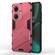 OnePlus Nord CE3 5G Global Punk Armor 2 in 1 PC + TPU Phone Case with Holder - Light Red