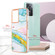 OnePlus Nord N300 / OPPO A57 4G 2022 / Realme Narzo 50 5G Global / OPPO K10 5G Global Electroplating Marble Dual-side IMD Phone Case - Green 004