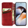 OnePlus Ace 2 Cubic Grid Pressed Magnetic Leather Phone Case - Red