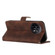 OnePlus 11 Line Pattern Skin Feel Leather Phone Case - Coffee OnePlus 11 Line Pattern Skin Feel Leather Phone Case - Coffee