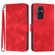 OnePlus 9 Pro Line Pattern Skin Feel Leather Phone Case - Red