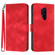 OnePlus 8 Pro Line Pattern Skin Feel Leather Phone Case - Red