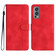 OnePlus Nord 2 5G Heart Pattern Skin Feel Leather Phone Case - Red