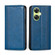 OnePlus Nord CE 3 Lite 5G Grid Texture Magnetic Flip Leather Phone Case - Blue