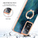OnePlus Nord N300 Electroplating Marble Dual-side IMD Phone Case with Ring - Green 017