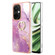 OnePlus Nord CE 3 5G/CE 3 Lite 5G Electroplating Marble IMD TPU Phone Case with Ring Holder - Purple 001