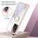 OnePlus Nord N300 Electroplating Marble IMD TPU Phone Case with Ring Holder - White 006