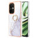 OnePlus Nord CE 3 5G/CE 3 Lite 5G Electroplating Marble IMD TPU Phone Case with Ring Holder - White 006