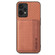 Oneplus Nord CE2 Lite 5G Carbon Fiber Magnetic Card Bag Phone Case - Brown