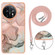 OnePlus 11 Electroplating Marble Dual-side IMD Phone Case with Lanyard - Rose Gold 015