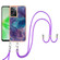 OnePlus Nord N300 Electroplating Marble Dual-side IMD Phone Case with Lanyard - Purple 016 OnePlus Nord N300 Electroplating Marble Dual-side IMD Phone Case with Lanyard - Purple 016