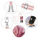 OnePlus Nord CE 3 Electroplating Marble Dual-side IMD Phone Case with Lanyard - Rose Red 014