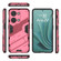 OnePlus Ace 2V Punk Armor 2 in 1 PC + TPU Phone Case with Holder - Light Red