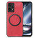 Oneplus Nord CE 2 Lite 5G Solid Color Leather Skin Back Cover Phone Case - Red