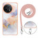 OnePlus 11 Electroplating IMD TPU Phone Case with Lanyard - White Marble