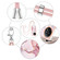 OnePlus 11 Electroplating Marble Dual-side IMD Phone Case with Lanyard - Rose Gold 005