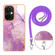 OnePlus Nord CE 3 5G/Nord CE 3 Lite Electroplating Marble Dual-side IMD Phone Case with Lanyard - Purple 001