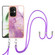 OnePlus Nord CE 3 5G/Nord CE 3 Lite Electroplating Marble Dual-side IMD Phone Case with Lanyard - Purple 001