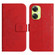 OnePlus Nord CE 3 Lite Skin Feel Sun Flower Embossed Leather Phone Case with Lanyard - Red