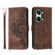 OnePlus Ace 2V Skin-feel Flowers Embossed Wallet Leather Phone Case - Brown