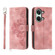 OnePlus Ace 2V Skin-feel Flowers Embossed Wallet Leather Phone Case - Pink