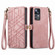 Xiaomi 12S Ultra Geometric Zipper Wallet Side Buckle Leather Phone Case - Pink