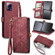 Xiaomi 13 Lite Geometric Zipper Wallet Side Buckle Leather Phone Case - Red