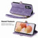 Xiaomi 12 Geometric Zipper Wallet Side Buckle Leather Phone Case - Purple