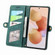 Xiaomi Poco X5 Pro Geometric Zipper Wallet Side Buckle Leather Phone Case - Green