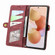 Xiaomi 12S Ultra Geometric Zipper Wallet Side Buckle Leather Phone Case - Red