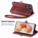 Xiaomi 12S Ultra Geometric Zipper Wallet Side Buckle Leather Phone Case - Red