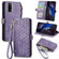 Xiaomi F5 Pro 5G Geometric Zipper Wallet Side Buckle Leather Phone Case - Purple