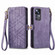 Xiaomi F5 Pro 5G Geometric Zipper Wallet Side Buckle Leather Phone Case - Purple