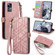Xiaomi 12T / 12T Pro Geometric Zipper Wallet Side Buckle Leather Phone Case - Pink