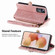Xiaomi 12T / 12T Pro Geometric Zipper Wallet Side Buckle Leather Phone Case - Pink