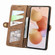 Xiaomi F5 Pro 5G Geometric Zipper Wallet Side Buckle Leather Phone Case - Brown