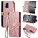 Xiaomi 13 Lite Geometric Zipper Wallet Side Buckle Leather Phone Case - Pink