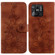 Xiaomi Redmi 10C Lily Embossed Leather Phone Case - Brown