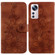 Xiaomi 12 Pro Lily Embossed Leather Phone Case - Brown