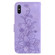 Xiaomi Redmi 9A Lily Embossed Leather Phone Case - Purple