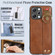 Xiaomi Redmi 12 4G Wristband Leather Back Phone Case - Brown