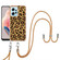 Xiaomi Redmi Note 12 4G Electroplating Dual-side IMD Phone Case with Lanyard - Leopard Print