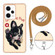 Xiaomi Redmi Note 12 Pro 5G Global Electroplating Dual-side IMD Phone Case with Lanyard - Lucky Dog