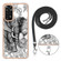 Xiaomi Redmi Note 11s / Note 11 4G Electroplating Dual-side IMD Phone Case with Lanyard - Totem Elephant
