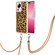 Xiaomi 13 Lite 5G Electroplating Dual-side IMD Phone Case with Lanyard - Leopard Print