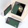 Xiaomi Mix Fold 3 ABEEL Cross Texture Genuine Leather Phone Case - Green