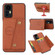 Xiaomi Redmi Note 12S 4G Double Buckle Card Slots Magnetic Phone Case - Brown