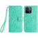 Xiaomi Redmi 12C Tree Birds Embossed Pattern Leather Phone Case - Green